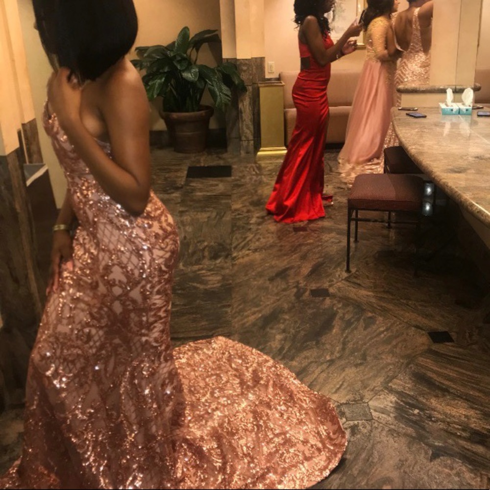 Rose Gold prom dress